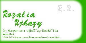 rozalia ujhazy business card